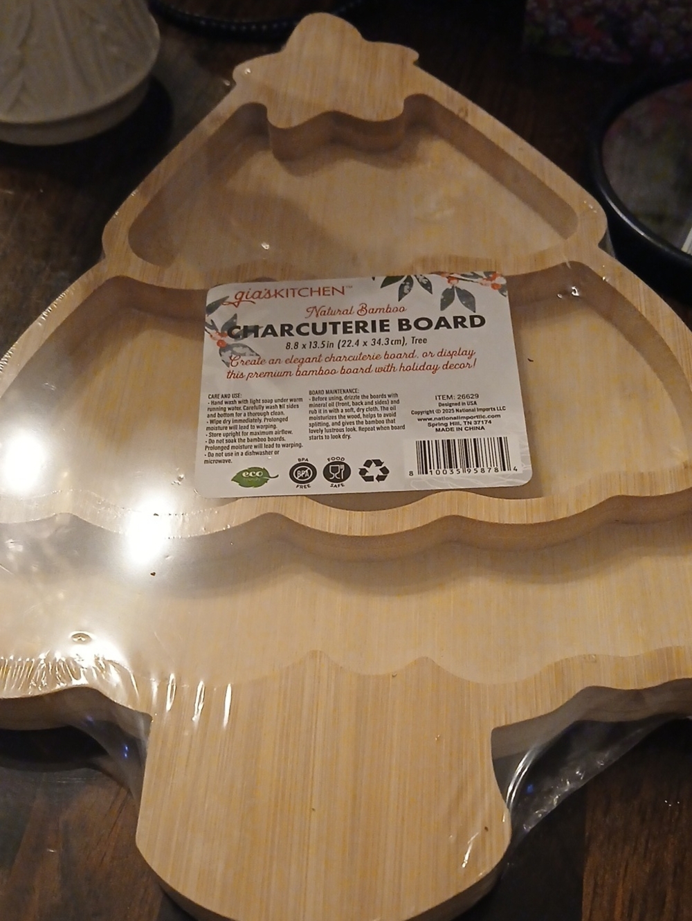 Bamboo Charcuterie Board - Natural